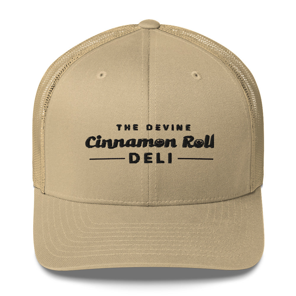 Devine Cinnamon Roll Deli - Trucker Hat - Black Logo