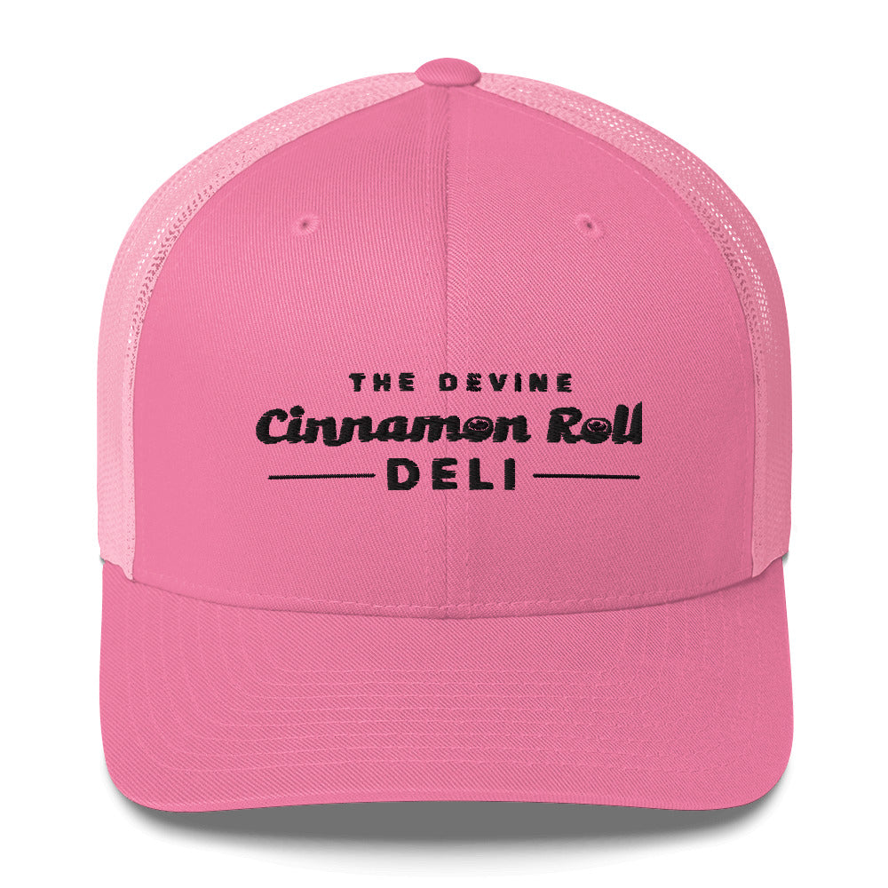 Devine Cinnamon Roll Deli - Trucker Hat - Black Logo