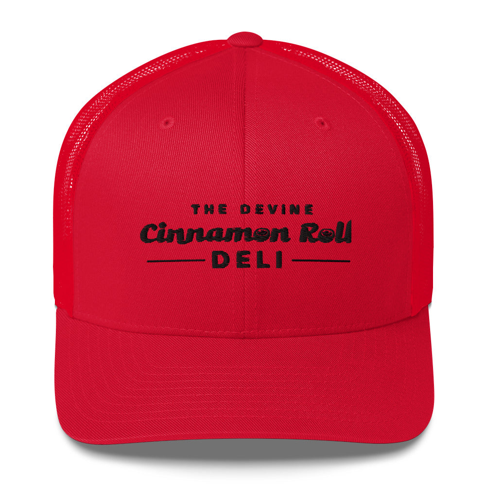 Devine Cinnamon Roll Deli - Trucker Hat - Black Logo