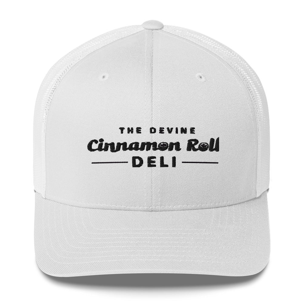 Devine Cinnamon Roll Deli - Trucker Hat - Black Logo