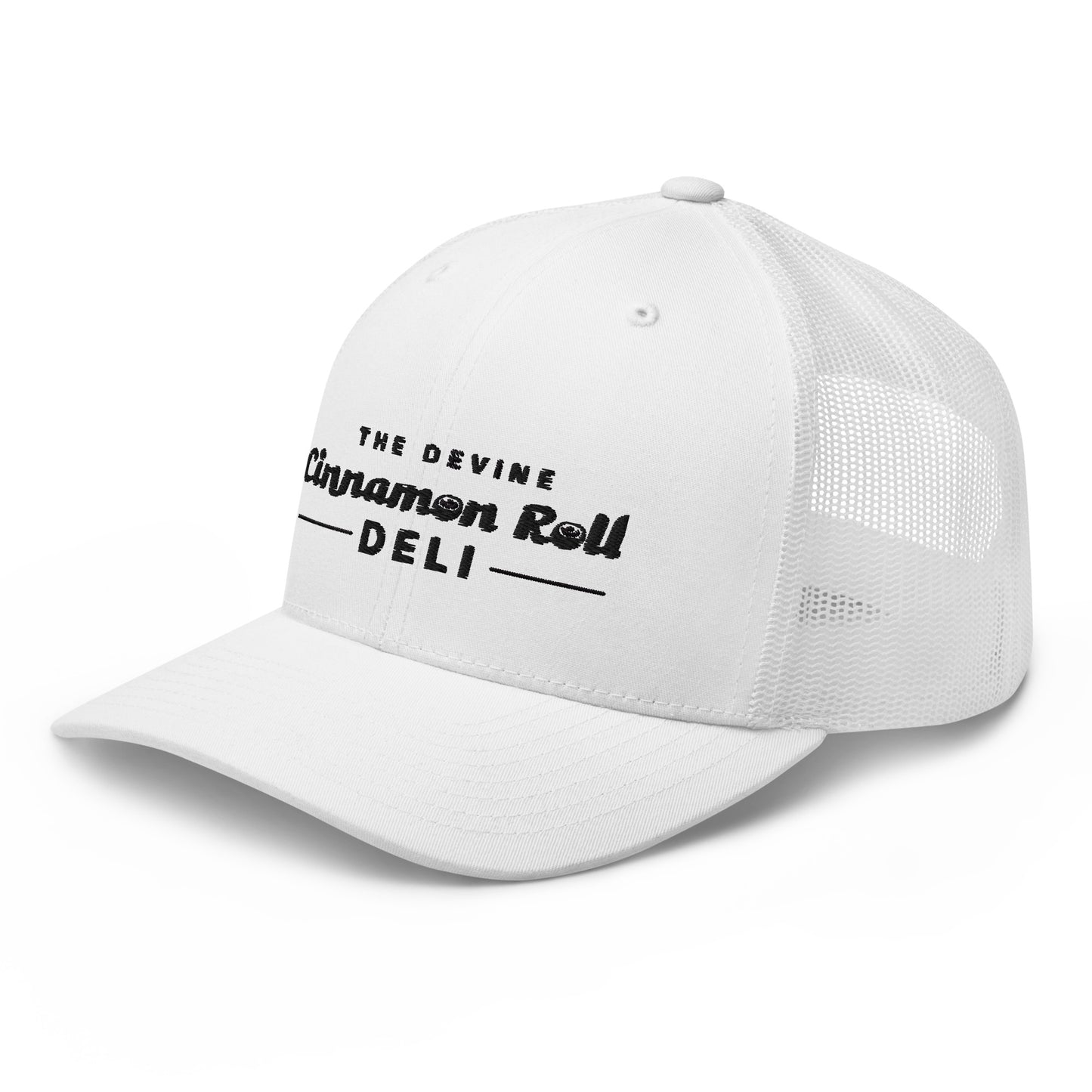 Devine Cinnamon Roll Deli - Trucker Hat - Black Logo