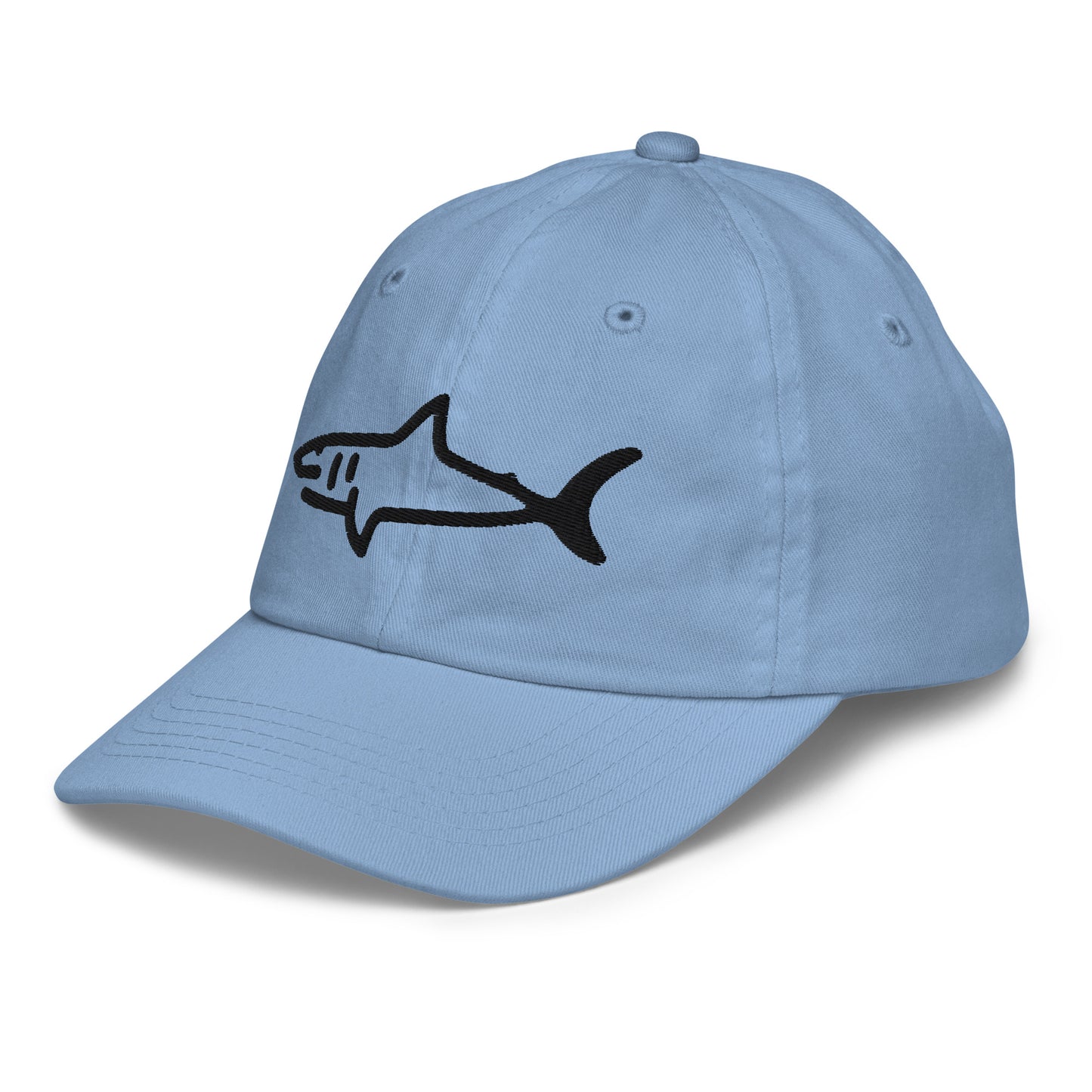 Kids Shark Hat - Black Logo - 6 Colors