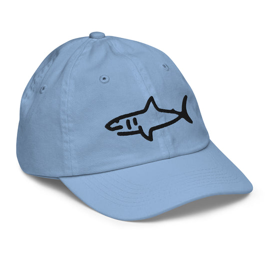 Kids Shark Hat - Black Logo - 6 Colors