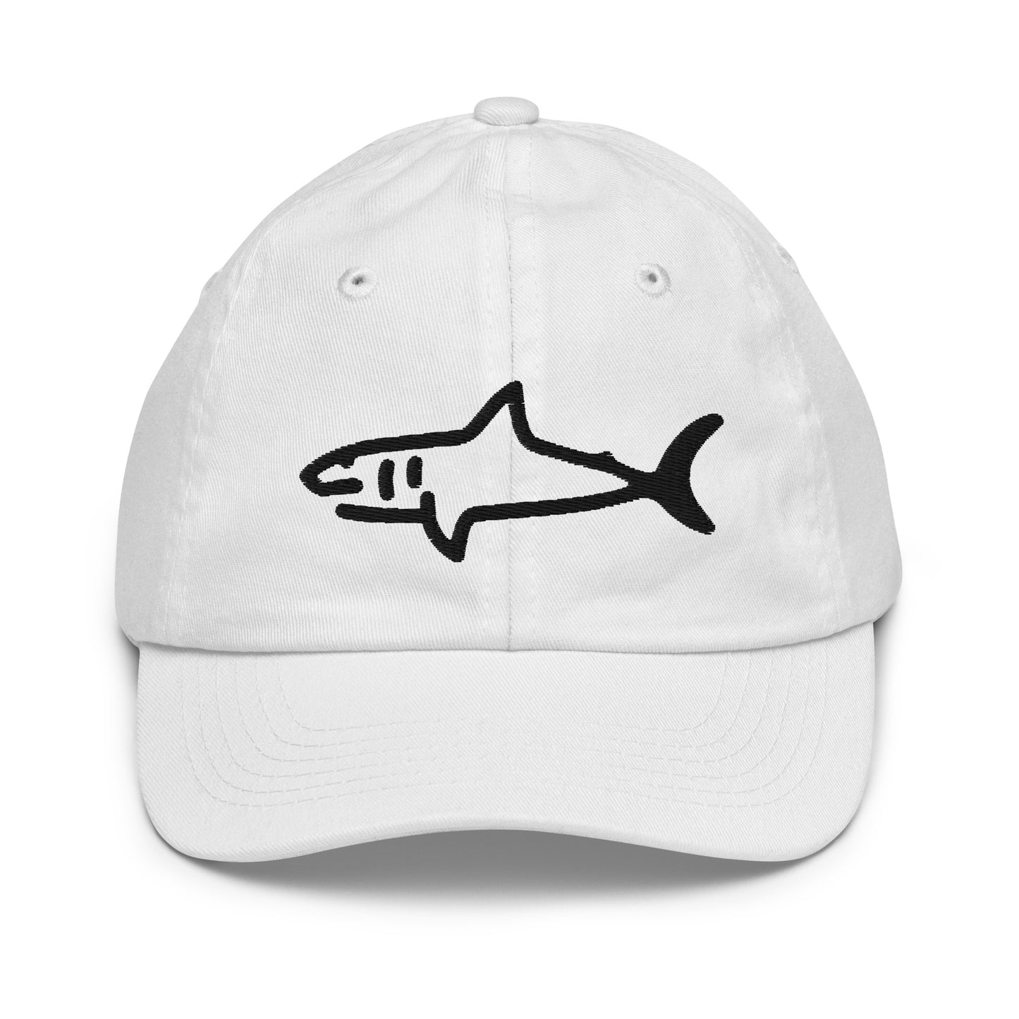 Kids Shark Hat - Black Logo - 6 Colors