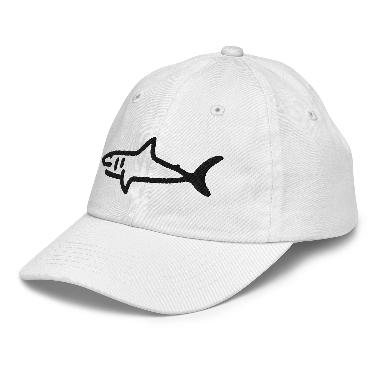 Kids Shark Hat - Black Logo - 6 Colors